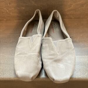 BOBS Skechers Shoes Women Size 9 Taupe Slip On Loafers Memory Foam Comfort